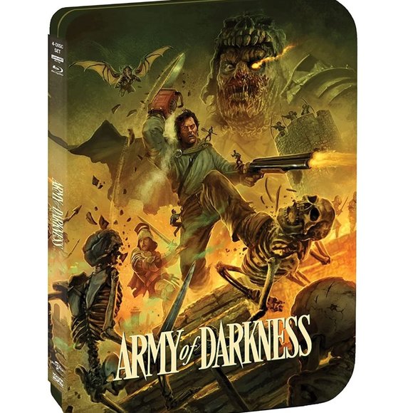 🧟 Army of Darkness Limited Edition Steelbook 4K Ultra HD + Blu-ray Horror NEW - Picture 2 of 3
